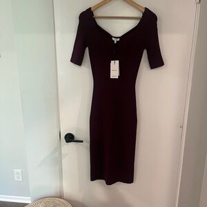 Reiss Deep Burgundy Midi Dress